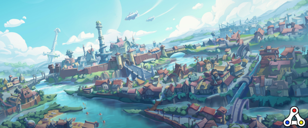 Ember Sword city skyline artwork
