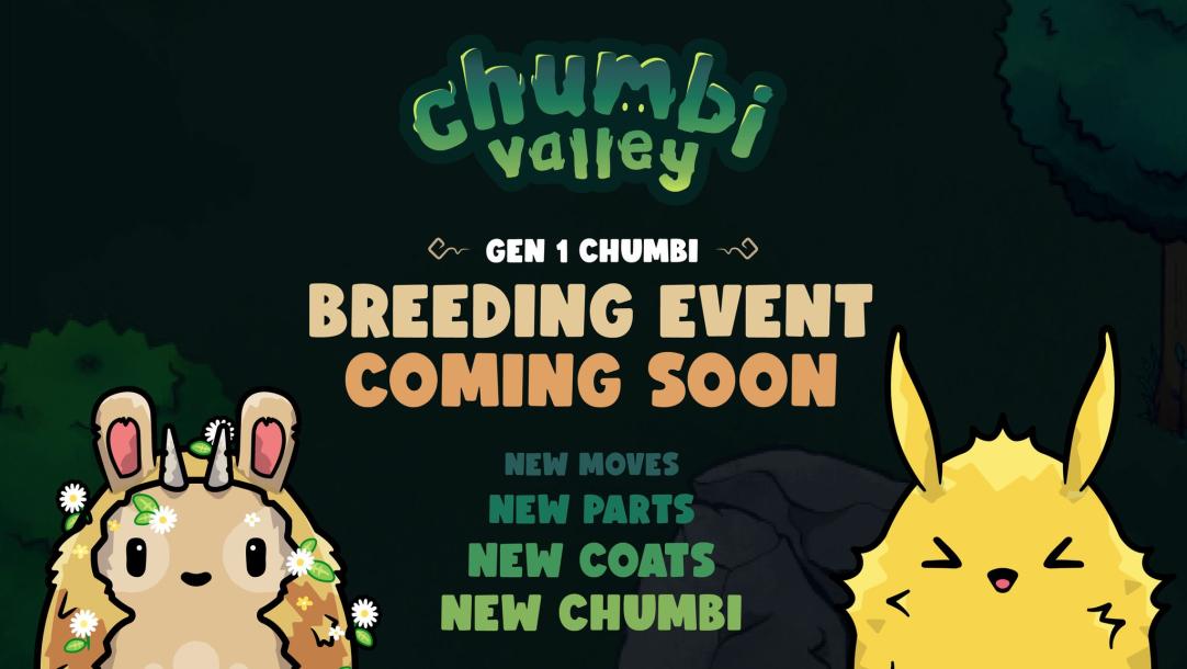 Banner de evento de cría de Chumbi