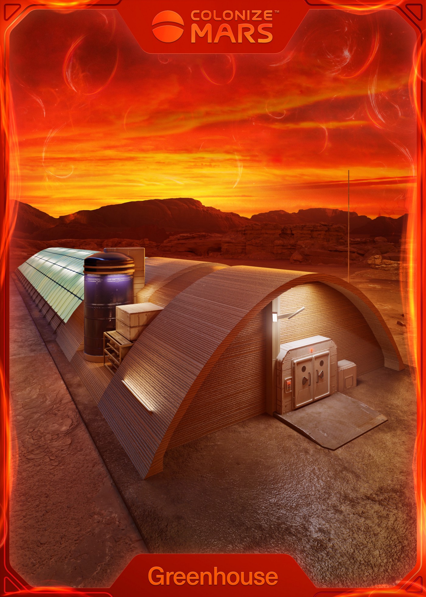 Colonize Mars Solar Flare Greenhouse