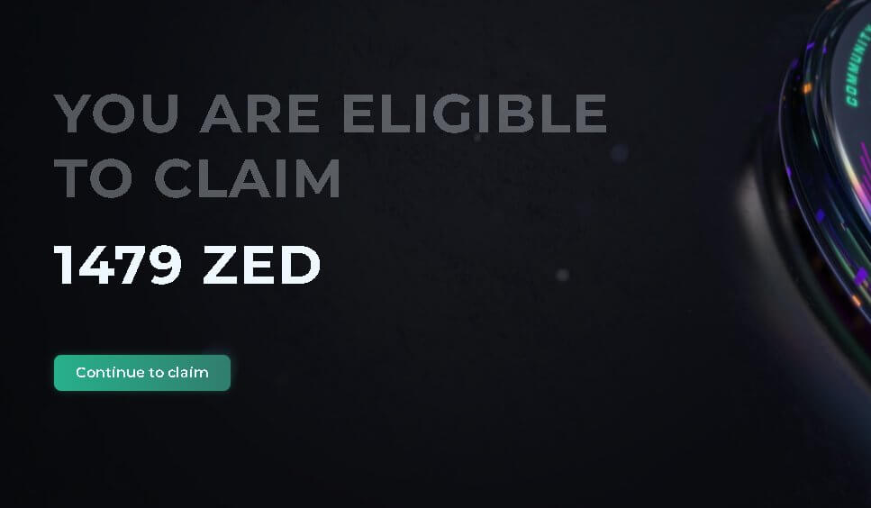 ZED Token Eligibility Details