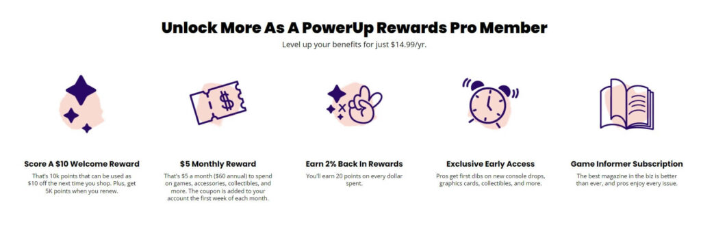 Membres GameStop PowerUp Rewards Pro