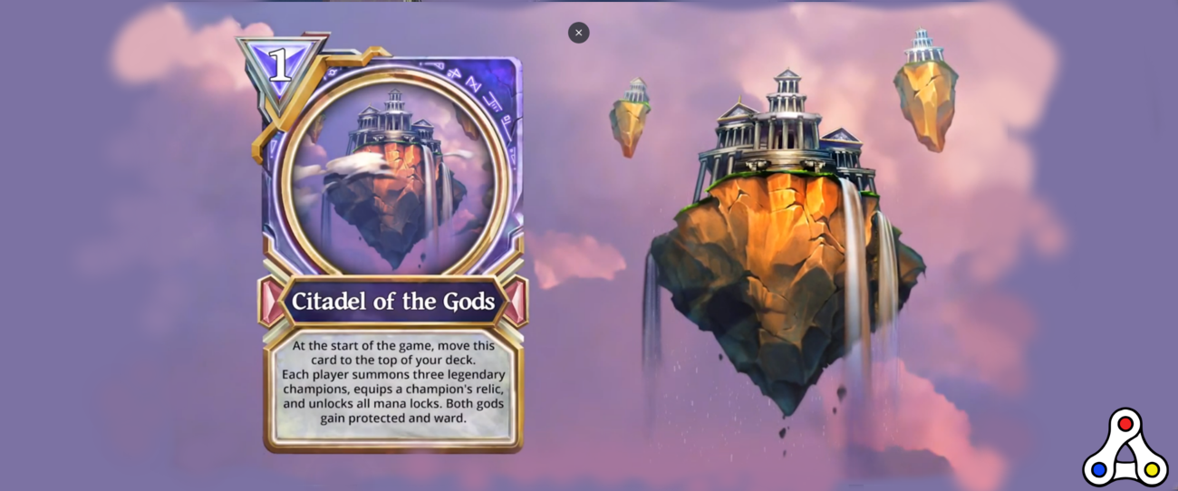 Gods Unchained mythic card Citadel of the Gods header