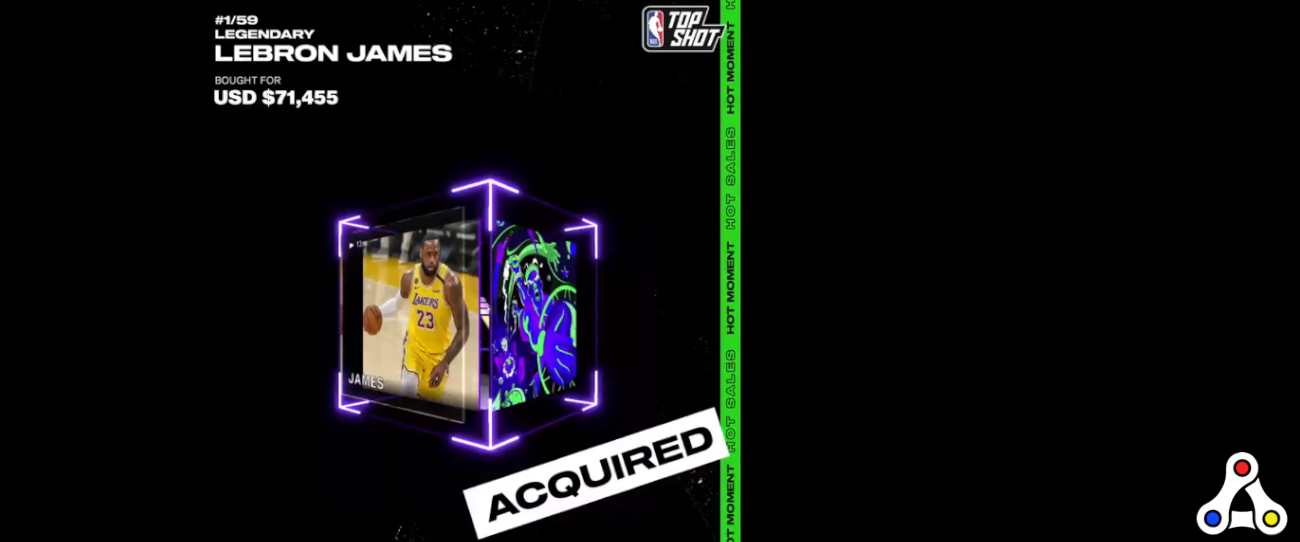 NBA Top Shot LeBron James sales record