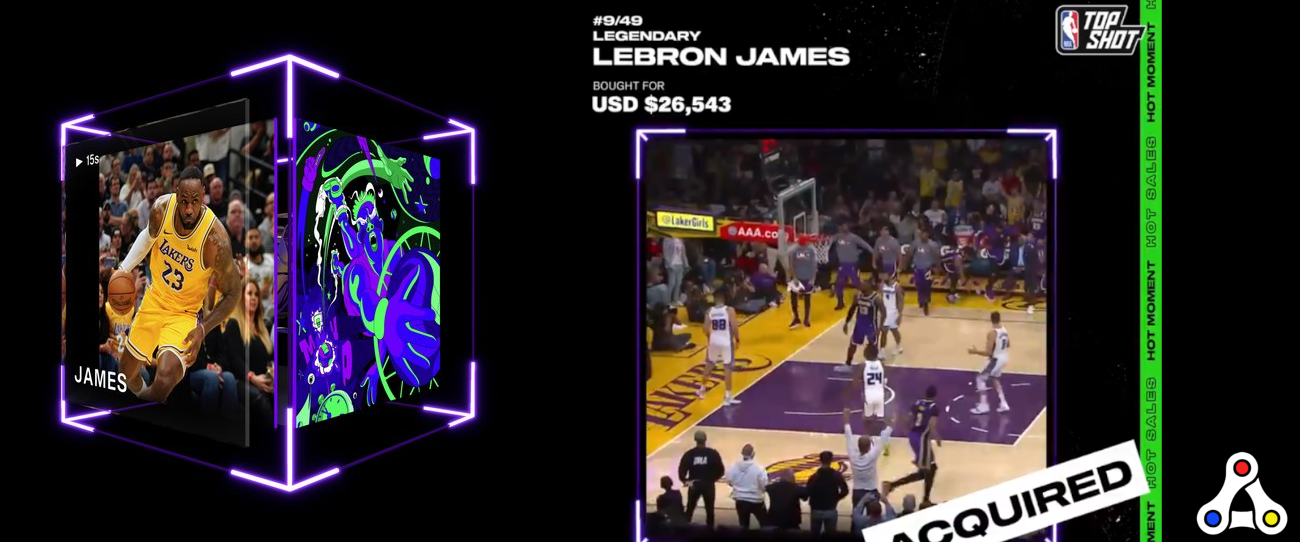 NBA Top Shot LeBron James Collectible Sold for $26.543