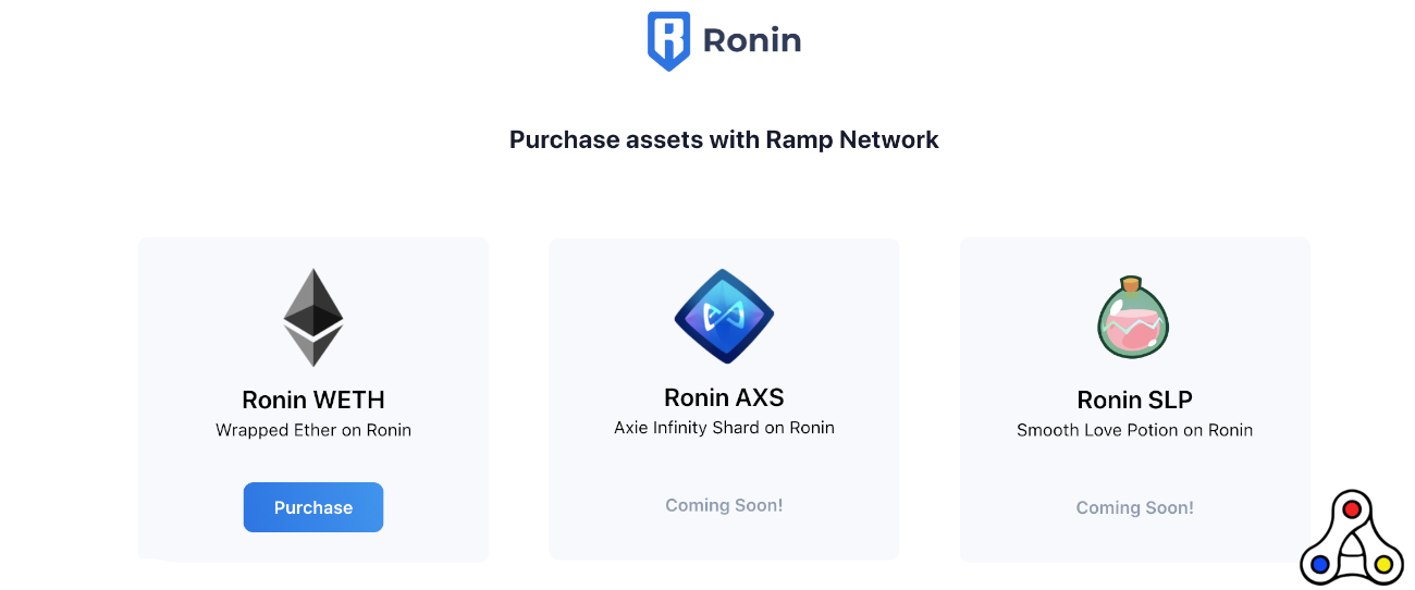 Axie Infinity Has Fiat On-Ramp for Ronin