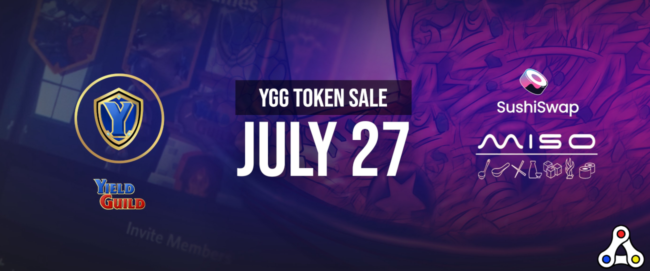 yield guild games sushiswap governance token YGG sale
