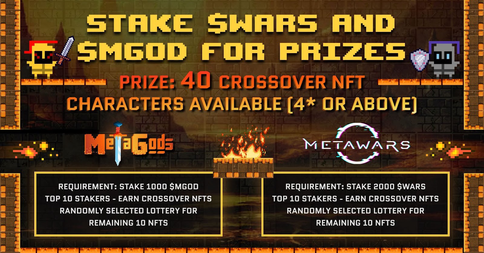 Stake MetaGods for MGOD and NFTs