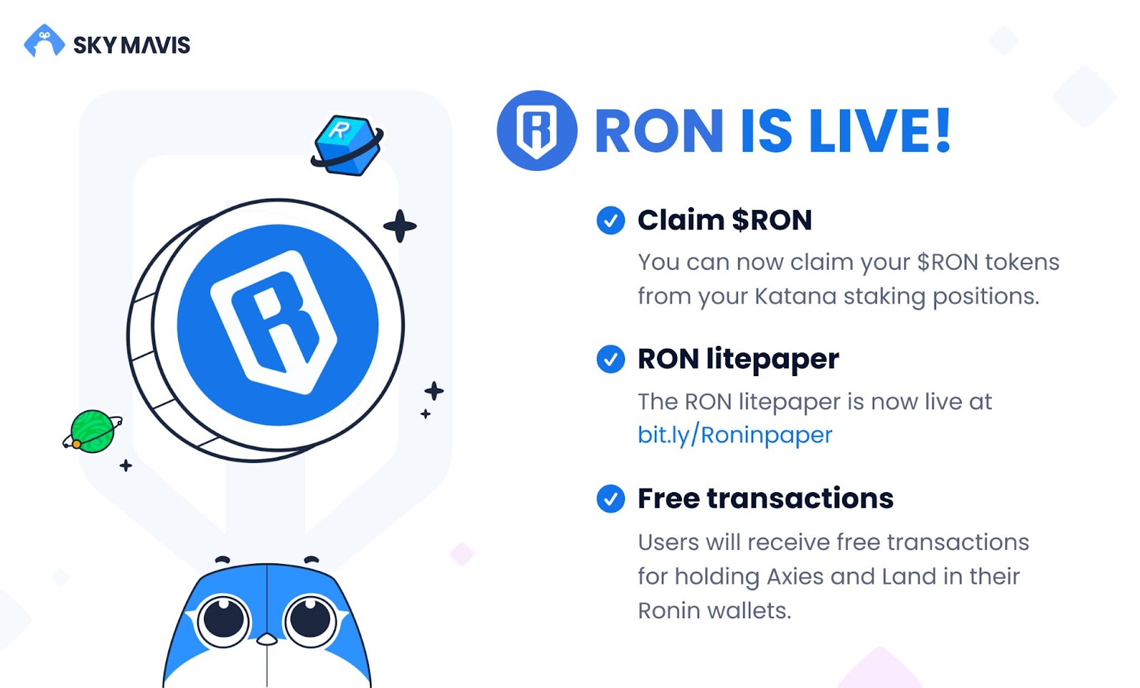 Ron token is live