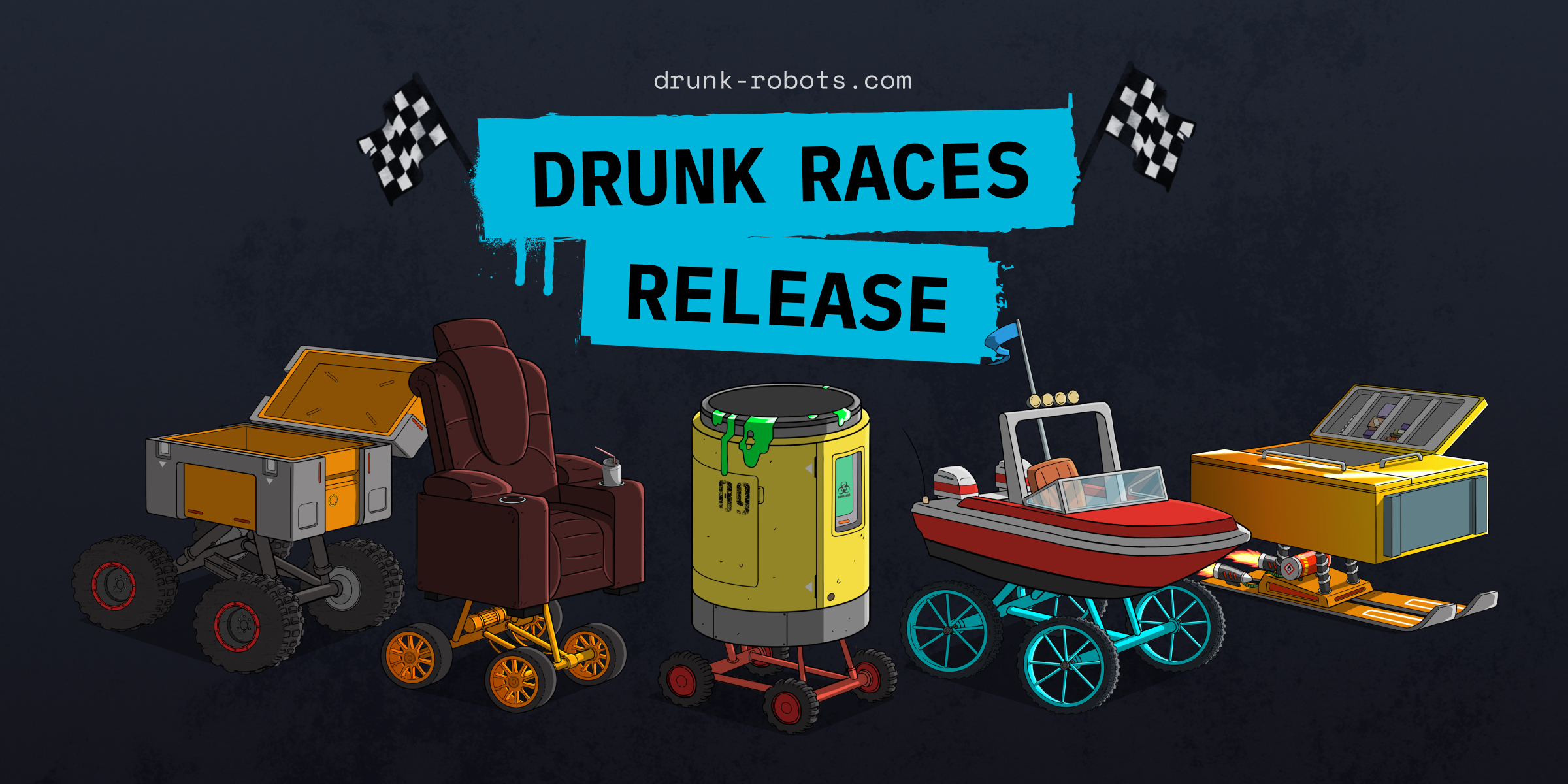 Drunk Robots Racing banner