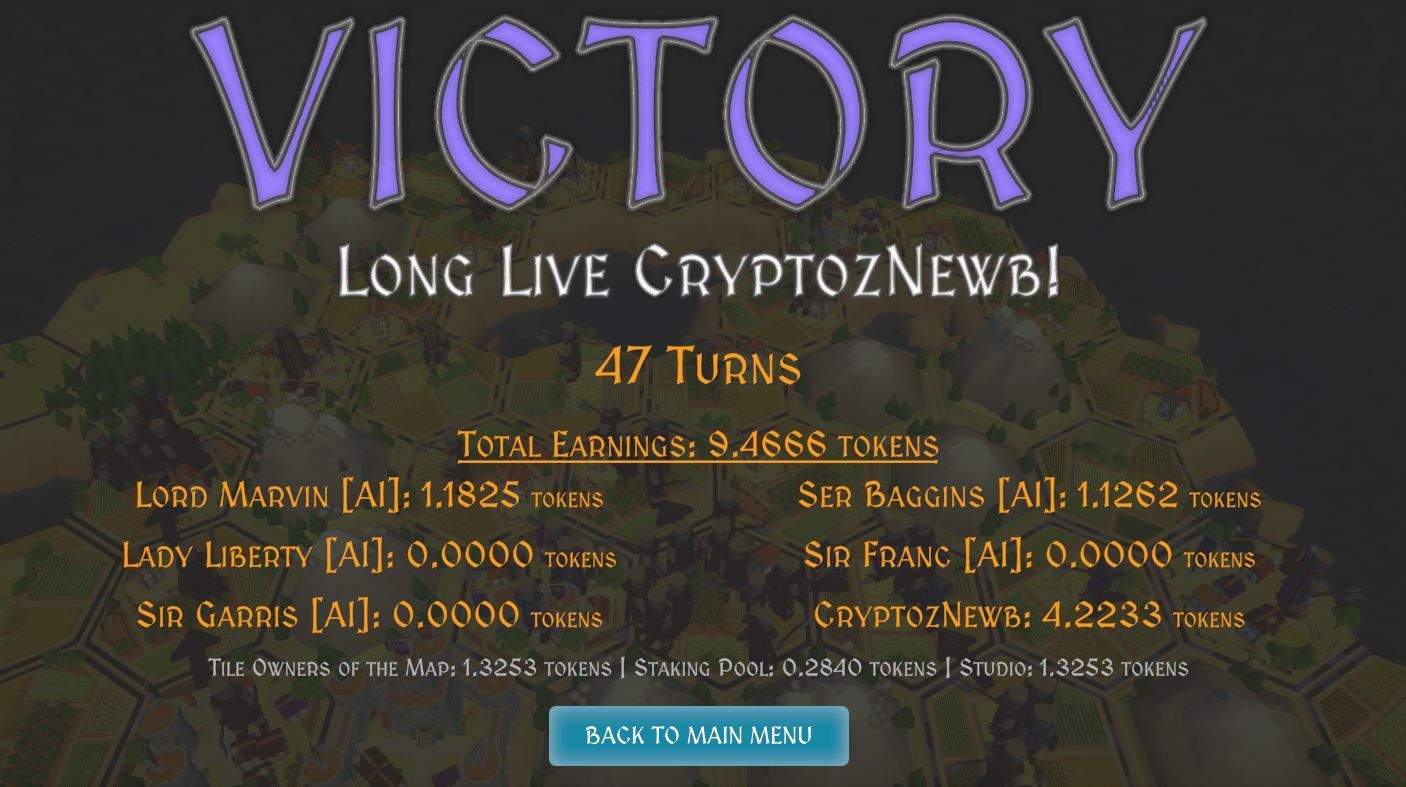 The Seventh Seal victory screen