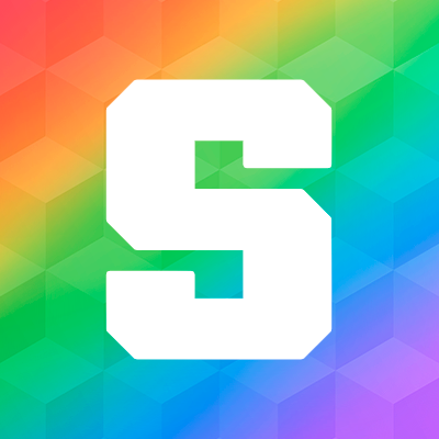 Logotipo del arco iris de la caja de arena