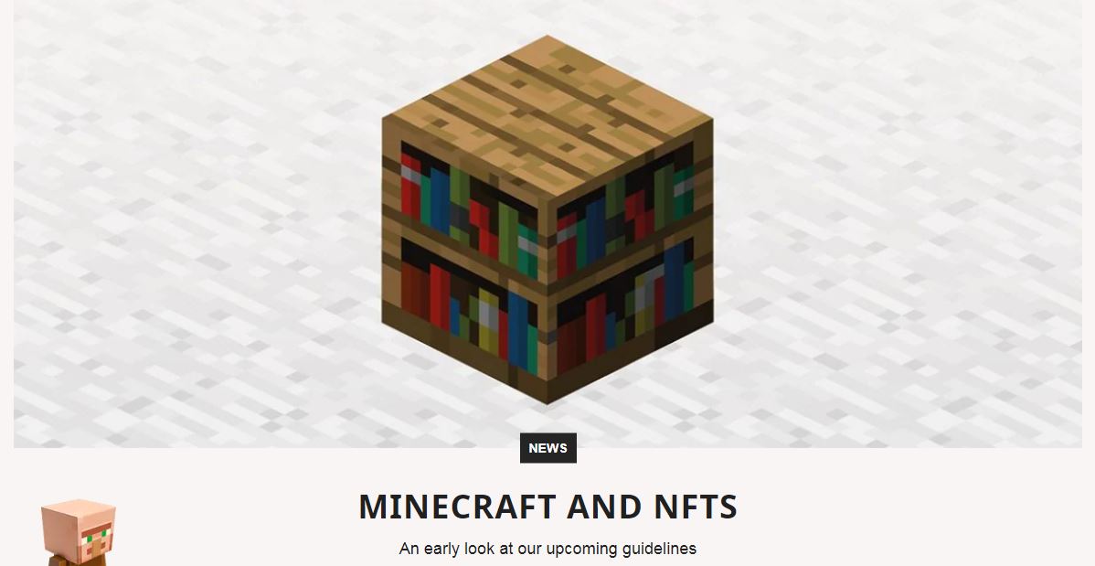 Minecraft NFTs banner