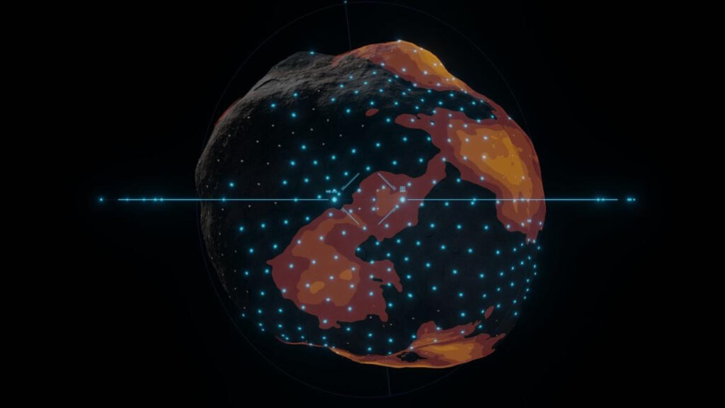 asteroid heat map