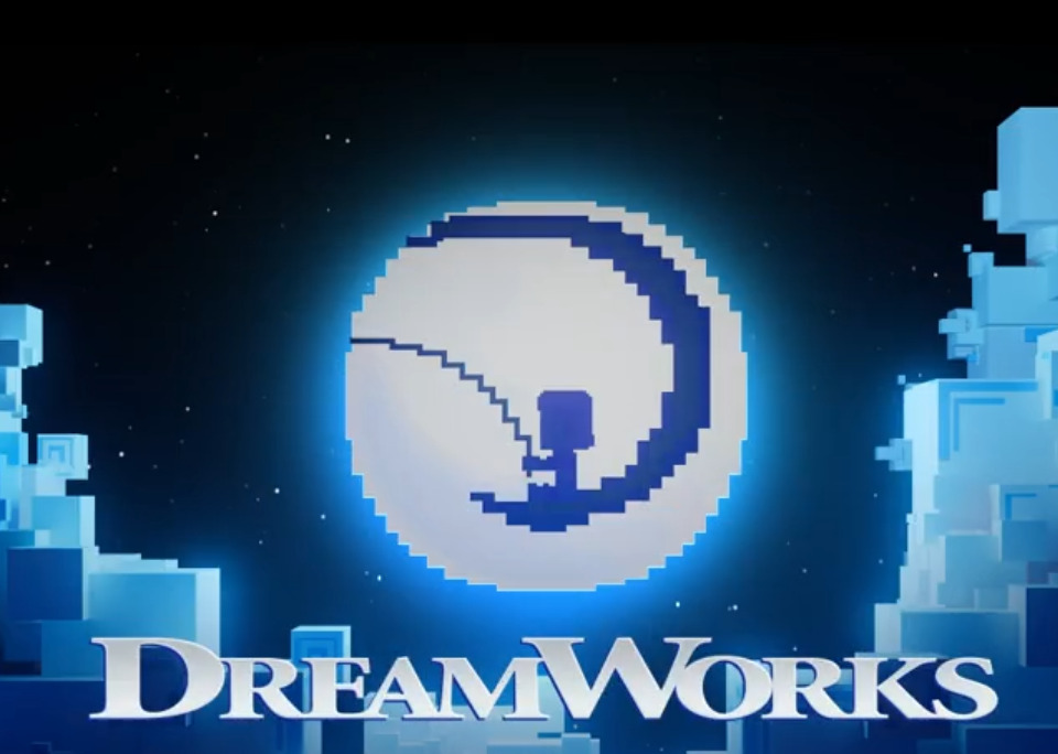 Dreamworks logo voxelized