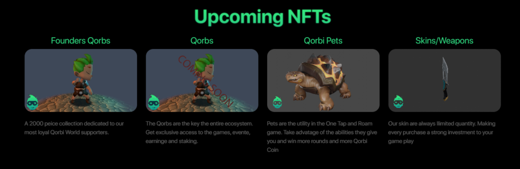 NFT collections for Qorbi Worlds