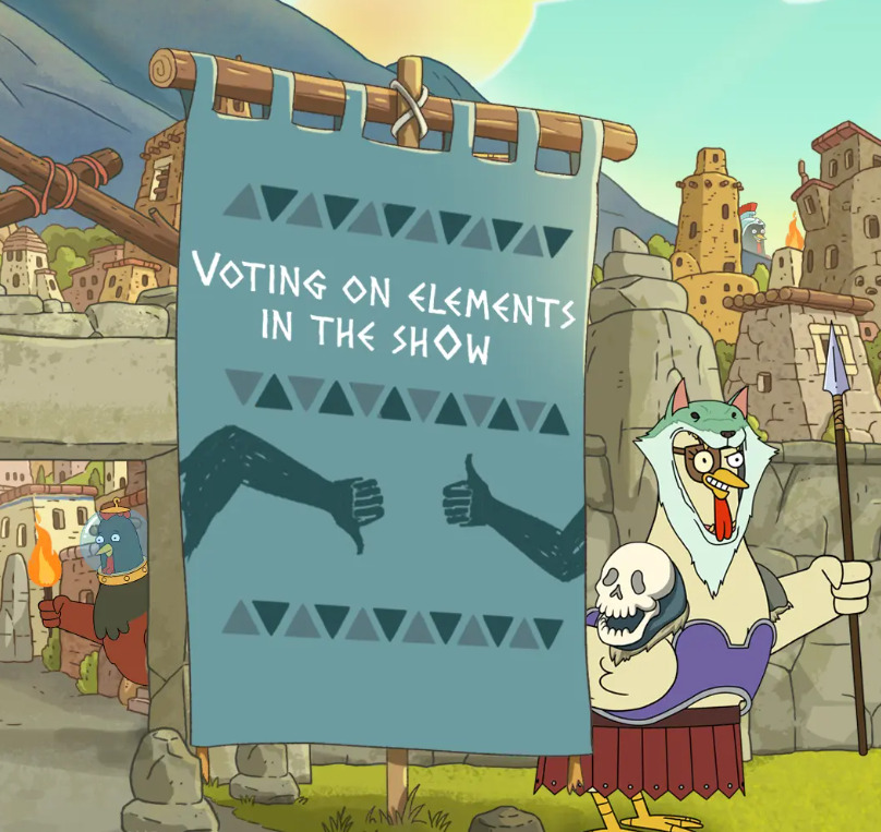 Holders of Kraptopolis NFTs can vote on elements in the show