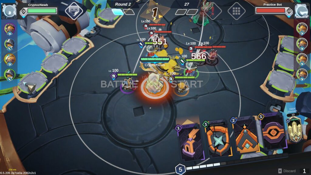 a PvP match in action